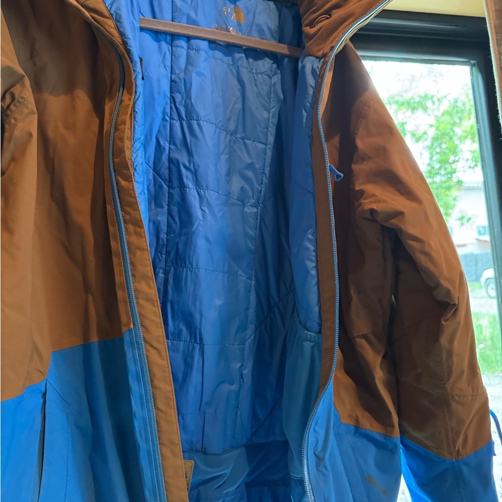 The North Face Brown and Blue Jacket